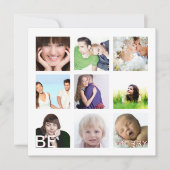 アクア矢印フォトコラージュホリデーカード シーズンカード (正面)