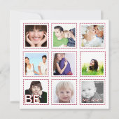 アクア矢印フォトコラージュホリデーカード シーズンカード (正面)