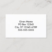 アクア空白のブルーギャラクティックセンター天球写真 名刺 (裏面)