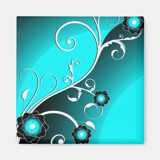 アクア素晴らしククールキュイガーリーレトロフローラ マグネット (正面)