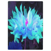 アクア素晴らしブルー&グリーンサボットダリア クリップボード (裏面)