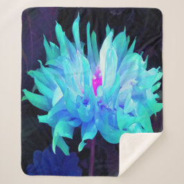 アクア素晴らしブルー&グリーンサボットダリア シェルパブランケット