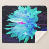 アクア素晴らしブルー&グリーンサボットダリア シェルパブランケット (正面(横))