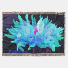 アクア素晴らしブルー&グリーンサボットダリア スローブランケット