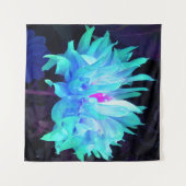 アクア素晴らしブルー&グリーンサボットダリア タペストリー (正面(横))