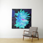 アクア素晴らしブルー&グリーンサボットダリア タペストリー (インサイチュ(横))
