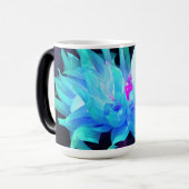 アクア素晴らしブルー&グリーンサボットダリア モーフィングマグカップ (正面左)