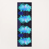 アクア素晴らしブルー&グリーンサボットダリア ヨガマット (正面)