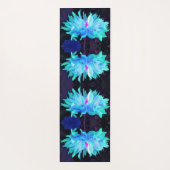 アクア素晴らしブルー&グリーンサボットダリア ヨガマット (裏面)