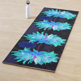 アクア素晴らしブルー&グリーンサボットダリア ヨガマット