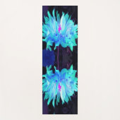 アクア素晴らしブルー&グリーンサボットダリア ヨガマット (正面)