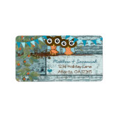 アクア素朴バンティングヴィンテージラブバードフール ラベル (正面)