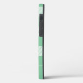 アクア素朴プレイドパターンモノグラム Case-Mate iPhoneケース (裏面 / 左)