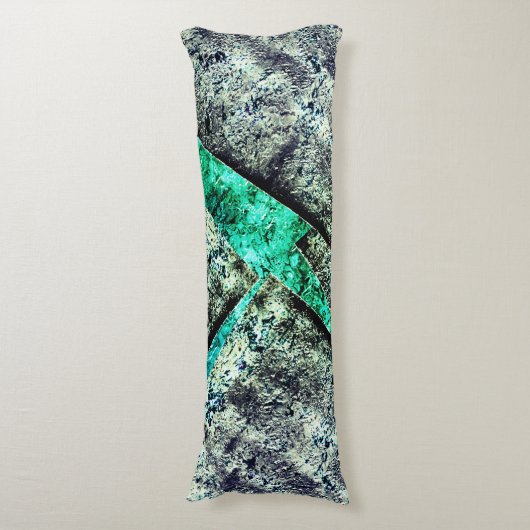 アクア素朴リン上の炭素汚れた無秩序な層 ボディピロー (正面縦)