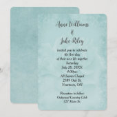 アクア結婚バラ 招待状 (正面/裏面)