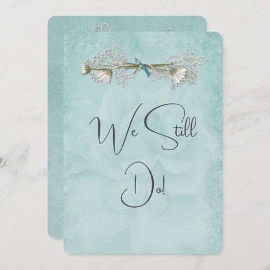 アクア結婚バラ 招待状 (正面/裏面)