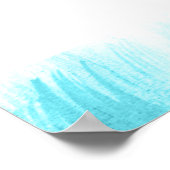 アクア結婚ブルーグリーン抽象芸術空白の表プラン ポスター (角)