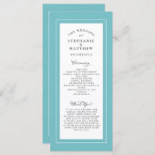 アクア結婚ホワイトの服務エレガント式 プログラム (正面/裏面)