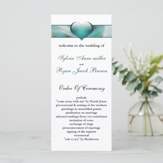 アクア結婚式 プログラム (スタンド正面)