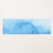 アクア絞り染めと金ゴールドマンダラフラワーズ名前をカスタムする ヨガマット (裏面(横))