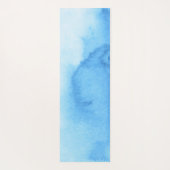 アクア絞り染めと金ゴールドマンダラフラワーズ名前をカスタムする ヨガマット (裏面)