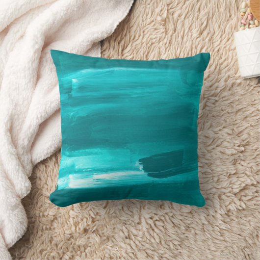アクア絵を描ストローク クッション (ブランケット)