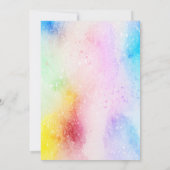 アクア絵を描写真卒業パーティー招待状 招待状 (裏面)