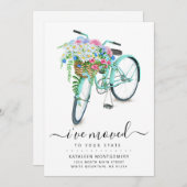 アクア自転車デイジーフローラバスケット移動 案内状 (正面/裏面)