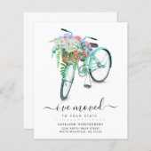 アクア自転車フローラバスケットバジェット移動カード (正面/裏面)