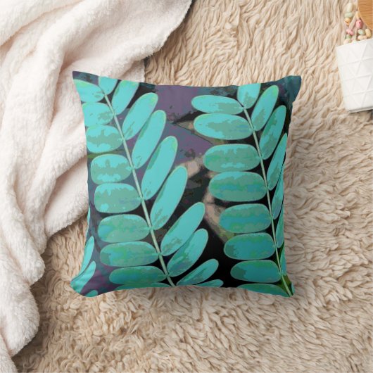 アクア葉 クッション (ブランケット)