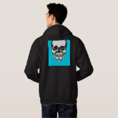 アクア解剖学的シュガースカルモザイクフード付 パーカ (裏面フル)