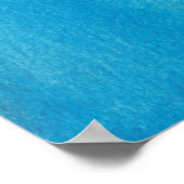 'アクア赤面抽象芸術'水色 ポスター (角)