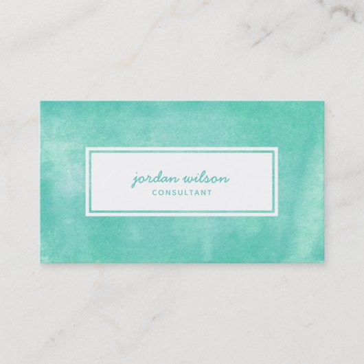 アクア転がターコイズインモダンク 名刺 (正面)