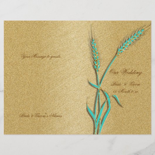 アクア金ゴールドウエディングプログラム小麦 (裏面)