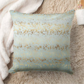 アクア金ゴールドグラデーション紙吹雪 クッション (ブランケット)