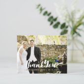 アクア金ゴールドグリッターパイナップルサンキューカード ポストカード (スタンド正面)