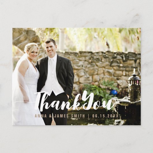 アクア金ゴールドグリッターパイナップルサンキューカード ポストカード (正面)