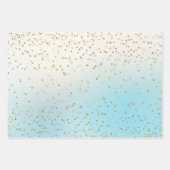 アクア金ゴールドグリッターマーメイドグリッツスパークル ラッピングペーパーシート (正面2)