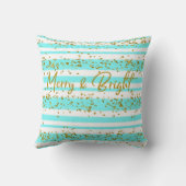 アクア金ゴールドグリッターメリー紙吹雪&ブライト クッション (裏面)