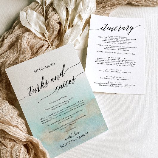 アクア金ゴールドタークスカイコスウェルカムレターの旅程