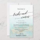 アクア金ゴールドタークスカイコスウェルカムレターの旅程 (正面)