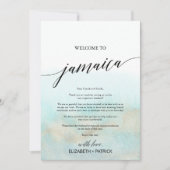 アクア金ゴールドビーチジャマイカウェルカムレター&旅程 (正面)