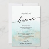 アクア金ゴールドビーチハワイウェルカムレター&旅程 (正面)