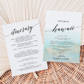 アクア金ゴールドビーチハワイウェルカムレター&旅程