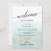 アクア金ゴールドビーチ結婚式ウェルカムレター&旅程 (正面)