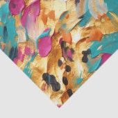 アクア金ゴールドピンクヒョウ絵を描 薄葉紙 (詳細)