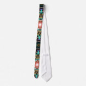 アクア金ゴールドフラクタルスターライトタイ ネクタイ (裏面)