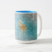 アクア金ゴールドユニコーンスパークル ツートーンマグカップ (正面右)