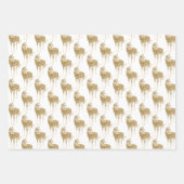 アクア金ゴールドユニコーンスパークル ラッピングペーパーシート (正面2)