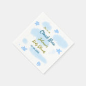 アクア金ゴールド彼女は雲9赤ちゃんシャワー雲の上にある スタンダードカクテルナプキン (角)